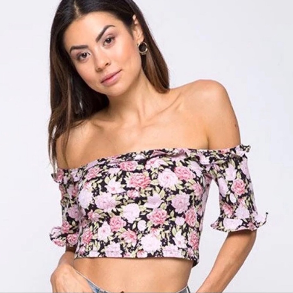 Motel Rocks Floral Crop Top
